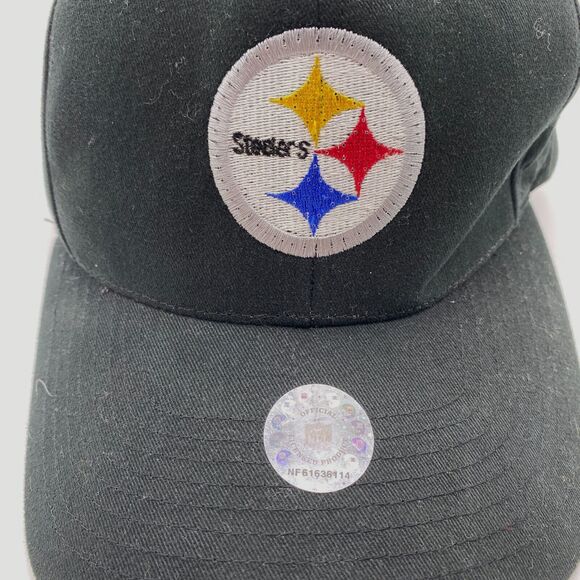 Vintage Pittsburgh Steelers Hat Cap Snap Back Black Yellow - Logo 7 NFL Football - Picture 5 of 11